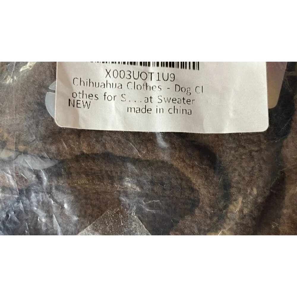 Sz XXS Brown Chihuahua Fleece Dog Or Cat Vest Yikeyo